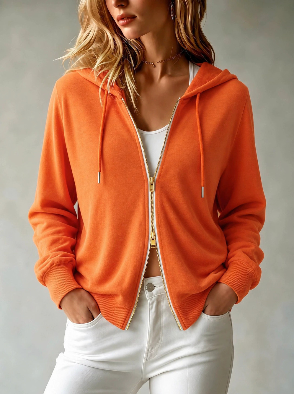 ZARA Exclusive Solid Color Cardigan Hoodie Oversized Lightweight Early Autumn